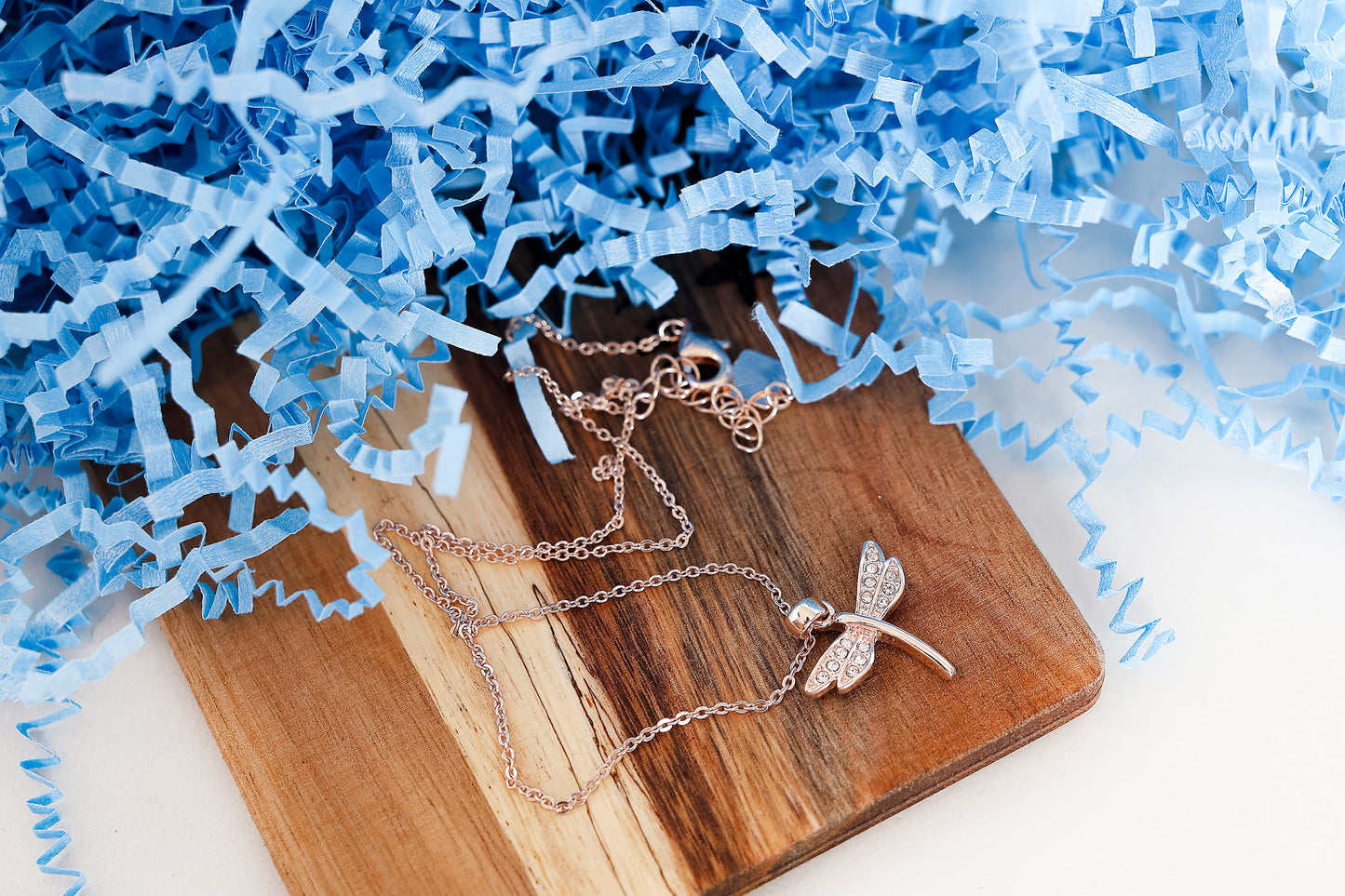 Rose Gold Dragonfly Necklace